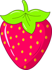 Strawberry Clip Art Vector Illustration