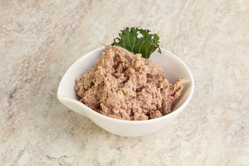 Liver pate in the bowl