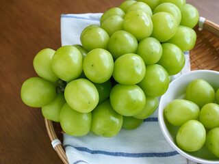 신선한 유기농 과일 샤인 머스켓, 포도