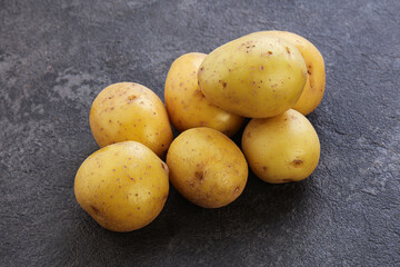 Raw small organic baby potato
