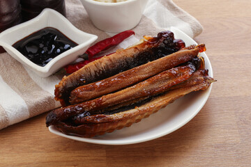 Roasted eel in unagi sause