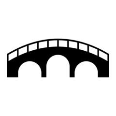 Bridge icon. Ground transportation symbol. Vector illustration