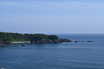 Kii Peninsula coastline in spring
