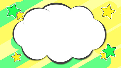 ポップな背景と雲

