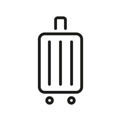 Baggage, luggage line icon, outline sign. Travel bag icon 