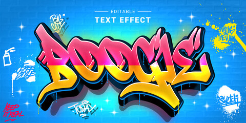 Editable text style effect - Graffiti text style theme.. © sailor