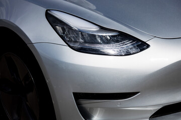 Obraz na płótnie Canvas Led car headlight close-up