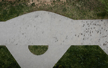 paving stones on a sidewalk