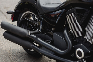 Obraz na płótnie Canvas motorcycle exhaust pipe
