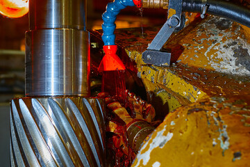 Process of cutting helical gear with modular hob cutter
