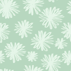 Floral background. Large flowers. Graphic line drawing. Botanical seamless pattern. Summer motif baby Simple whimsical minimal earthy 2 tone color. Kids nursery wallpaper boho fashion all over print.