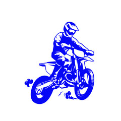 Obraz premium Motocross rider racer race vector illustration