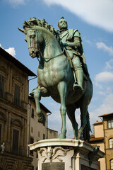 Obraz premium Equestrian statue of Cosimo I Medici at Piazza della Signoria