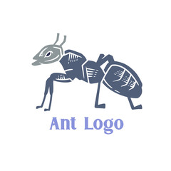 illustration ant animal logo icon