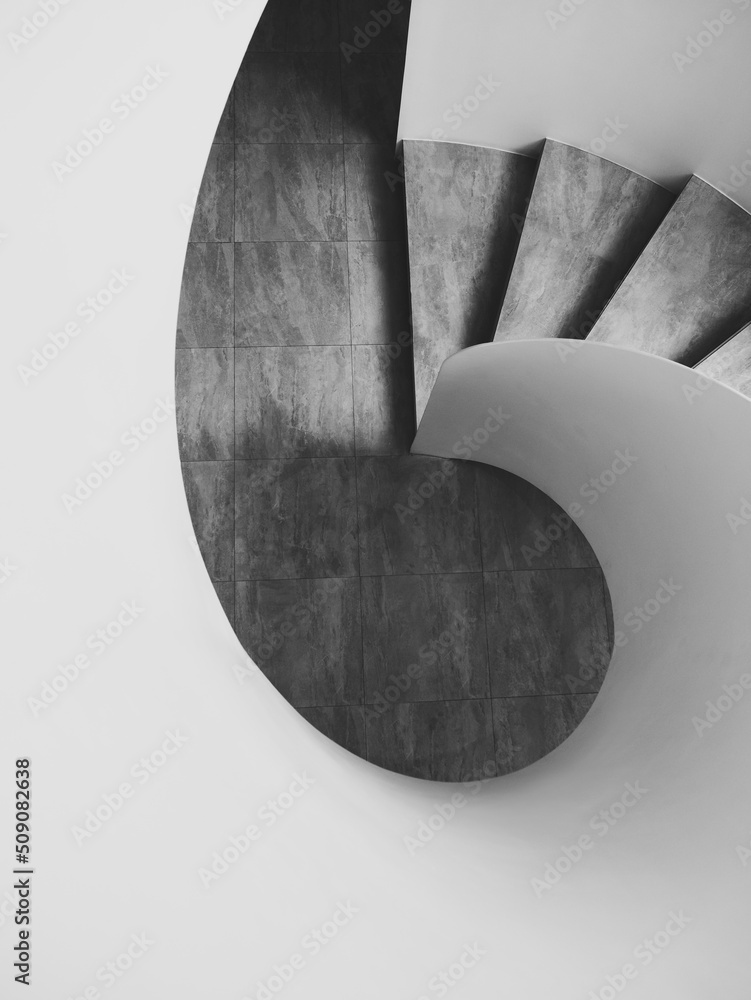 Poster spiral staircase modern architecture detail abstract background