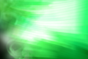 Abstract green background. Blurred background with curved lines blue tint.