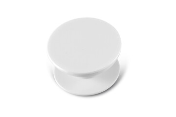 Blank telephone pop socket mockup. 3d rendering isolated on white background.