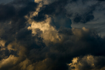 the sky is full of dense clouds