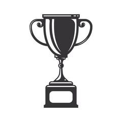 trophy silhouette. trophy cup Line art logos or icons. vector illustration.