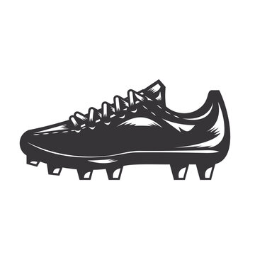 soccer shoes silhouette. football shoes Line art logos or icons. vector illustration.