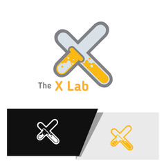 creative x lab logo with light grey and yellow color