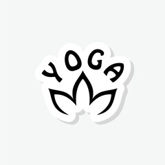 Yoga sticker icon sign for mobile concept and web design