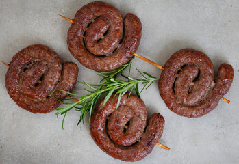  South African boerewors kebab or sosaties, perfect for the braai. 