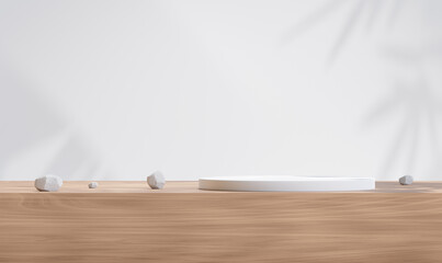 podium display for product presentation. 3d illustration