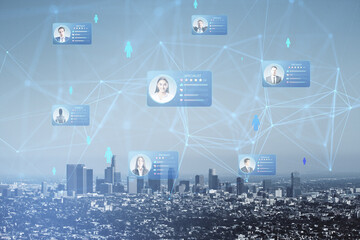 CV online to choose the perfect employee for business. Modern technologies for simplifying the human resources system. HR (human resources) technology. 