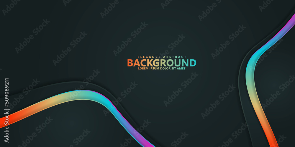 Aufkleber abstract background design for business with futuristic and dynamic lines and wave on texture patter