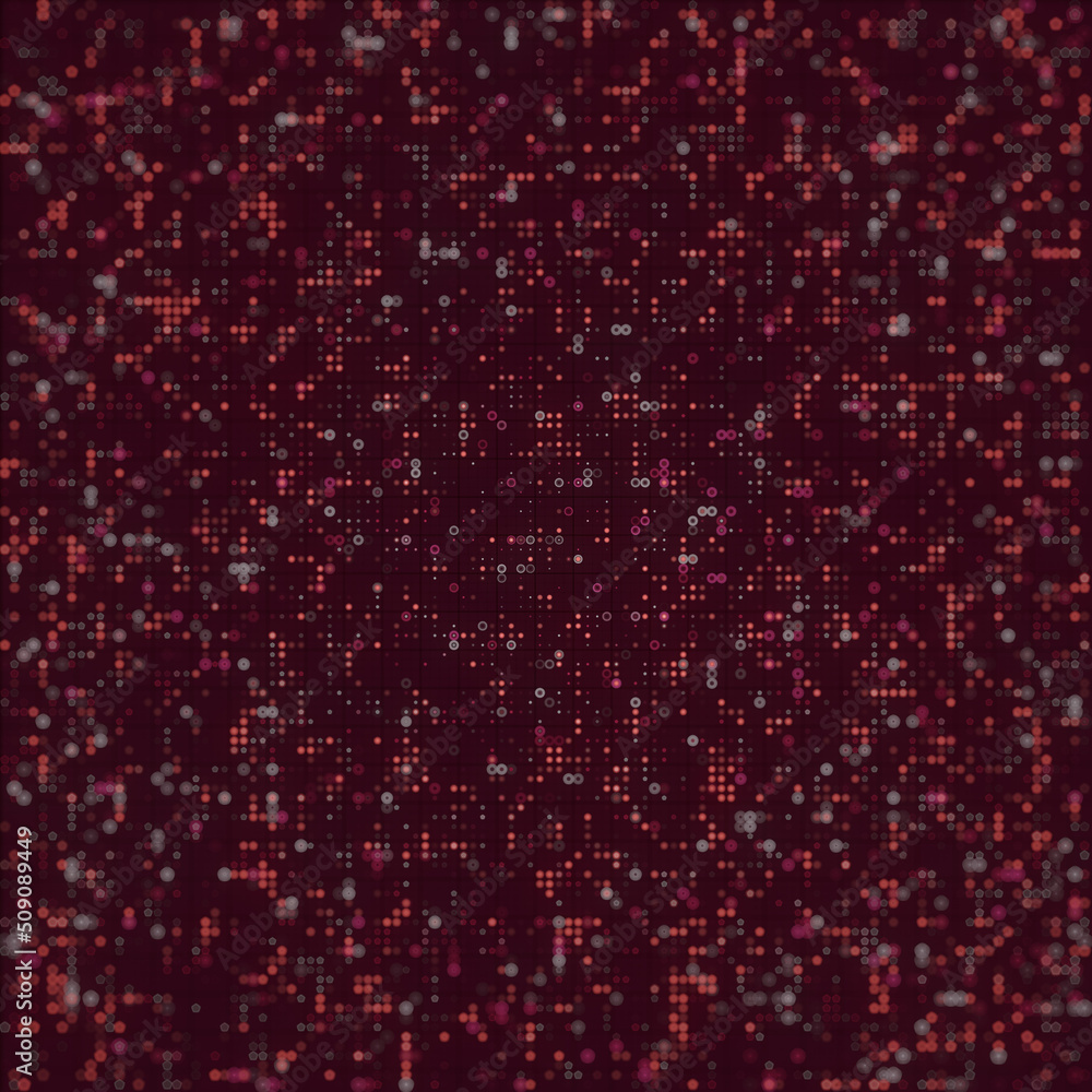 Fototapete Trendy background with halftone dot pattern. Art decoration element. 3d rendering digital illustration