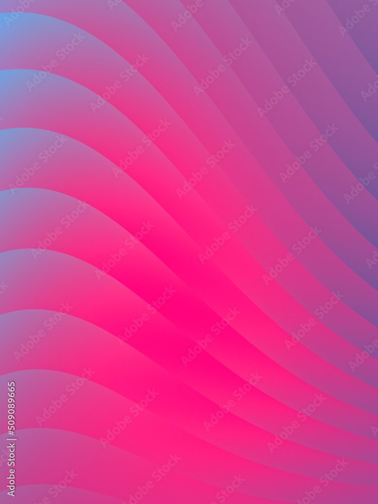Poster Trendy abstract business template with colorful wave gradient. 3d rendering digital illustration. Colorful background