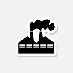 Factory icon sticker sign for mobile concept and web design