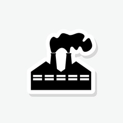 Factory icon sticker sign for mobile concept and web design