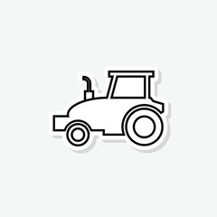 Fototapeta premium Tractor icon sticker sign for mobile concept and web design