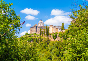 epi (Italy) - The town in province of Viterbo, Lazio region, with old castle, nice historical center and the awesome trekking path to waterfalls and Cavoni geology canyon in tuff.