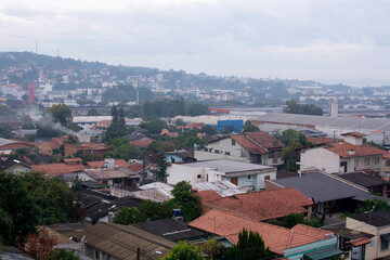 Novo Hamburgo, Rio Grande do sul, Brazil- May 26, 2022 : view of the city center with hotel Locanda