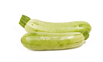 Vegetable marrow isolated on white background. Fresh organic courgette