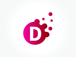 D Letter Design Vector with Dots. eps 10.