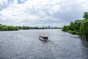 View of the old Alster in Hamburg