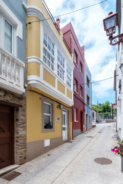 Urban view of colored houses in cedeira