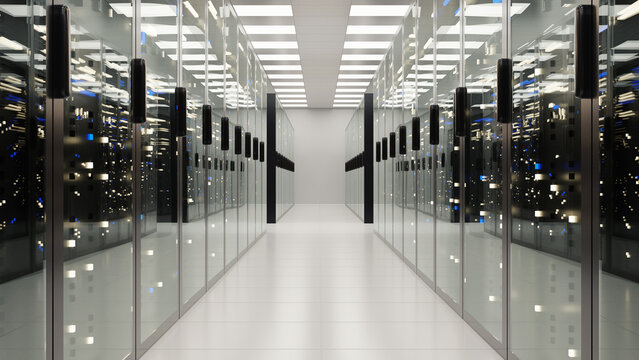 cloud data center, 3d rendering