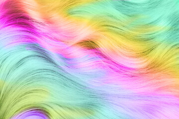 Beautiful multicolored hair as background, closeup view © New Africa