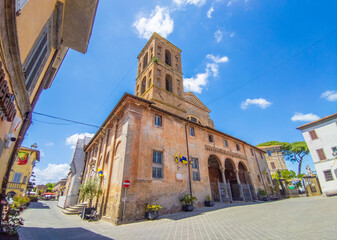 Fototapeta na wymiar epi (Italy) - The town in province of Viterbo, Lazio region, with old castle, nice historical center and the awesome trekking path to waterfalls and Cavoni geology canyon in tuff.