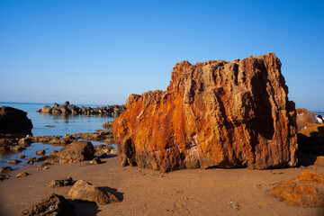 Beach of Capo Rossello in Realmonte, Agrigento.