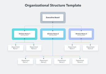 Modern infographic for company organizational structure. Easy to use for your website or presentation. - obrazy, fototapety, plakaty