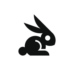Fototapeta premium Rabbit modern logo design icon vector.