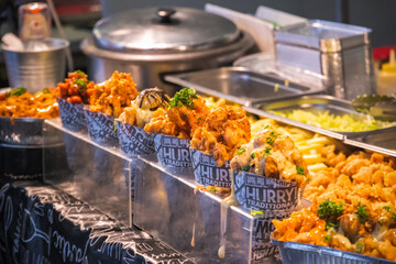 Japanese deep fried chicken bites at Brick Lane market in London
