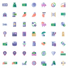 Business and finance flat icons set
