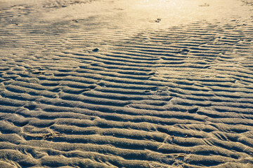 Ripped sand surface pattern abstract. High angle view.